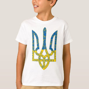 Camiseta Bandeira texturizada ucraniana das cores da Ucrâni