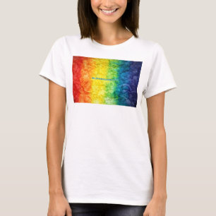 Camiseta Bandeira tie-dye da SlipperyJoe's arco-íris pressi