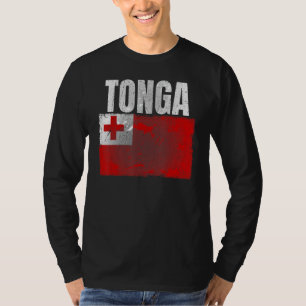 Camiseta Bandeira Tonga Distante Gráfico Para Homens Mulher
