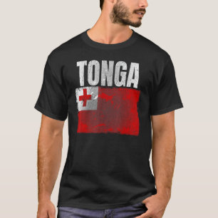 Camiseta Bandeira Tonga Distante Gráfico Para Homens Mulher