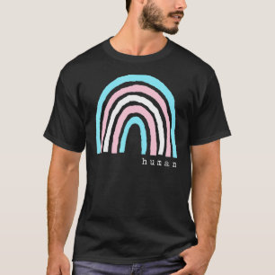 Camiseta Bandeira Trans Boho Arco-íris Orgulho Humano Lbgtq