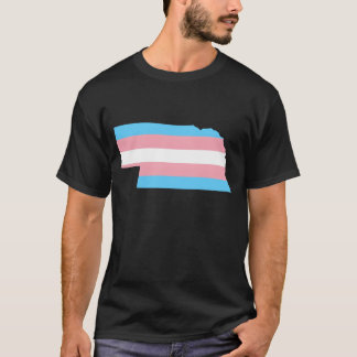 Camiseta Bandeira Trans Nebraska Apoio ao Orgulho LGBT meni