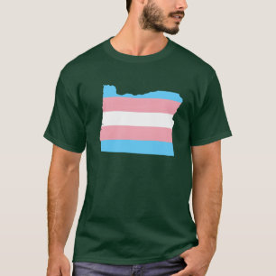 Camiseta Bandeira Trans Oregon LGBT Orgulho Suporte engraça