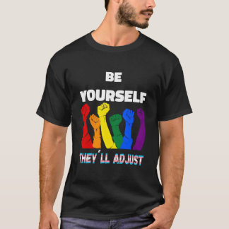 Camiseta Bandeira Transgênero Arco-Íris Lgbtq Seja Você Ele