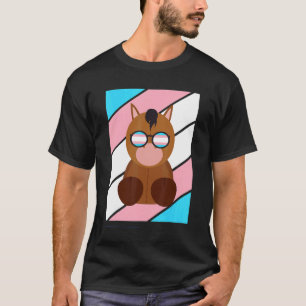 Camiseta Bandeira Transgênero Orgulho Equino Aliado Orgulho