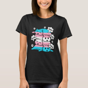 Camiseta Bandeira Transgênero Que Eles Conhecem LGBT Gato