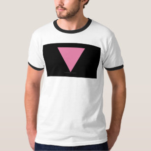Camiseta bandeira triângulo rosa SlipperyJoe's símbolo rosa