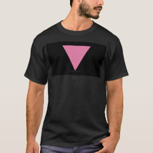 Camiseta bandeira triângulo rosa SlipperyJoe's símbolo rosa