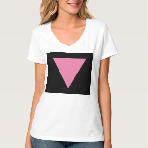 Camiseta bandeira triângulo rosa SlipperyJoe's símbolo rosa