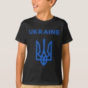 Camiseta Bandeira Tridente de Apoio à Ucrânia Tryzub Ucrani