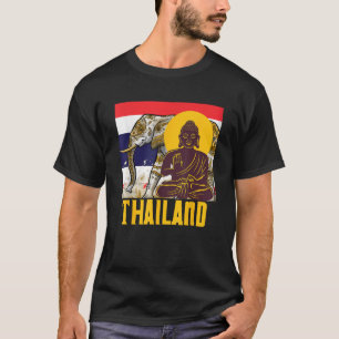 Camiseta Bandeira tropical asiática tailandesa dotada da Ta