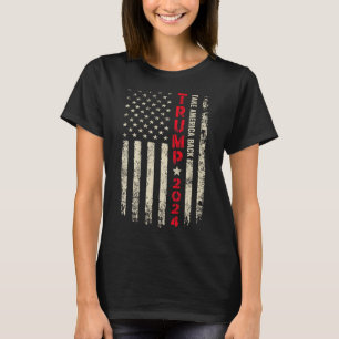 Camiseta Bandeira Trump 2024 Tome a América de Volta Bandei