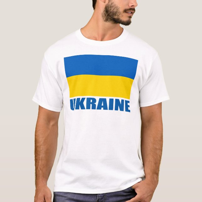 Camiseta Bandeira Ucraniana (Frente)