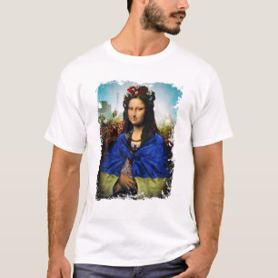 Camiseta Bandeira Ucraniana Mona Lisa Ucrânia Ukrajina Lega