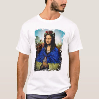 Camiseta Bandeira Ucraniana Mona Lisa Ucrânia Ukrajina Lega