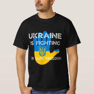 Camiseta Bandeira Ucraniana Que Apoia A Luta Da Ucrânia Pel