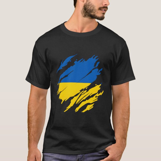 Camiseta Bandeira Ucraniana Ucrânia (Frente)