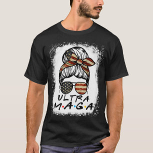 Camiseta Bandeira Ultra Mega Messy Bun USA, Bela UltraMaga