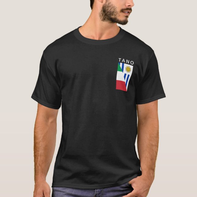 Camiseta bandeira uruguaia italiana (Frente)