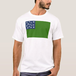 Camiseta Bandeira verde dos EUA ameri histórico patriótico