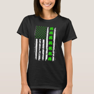Camiseta Bandeira Verde Irlandesa Americana do Dia de São P