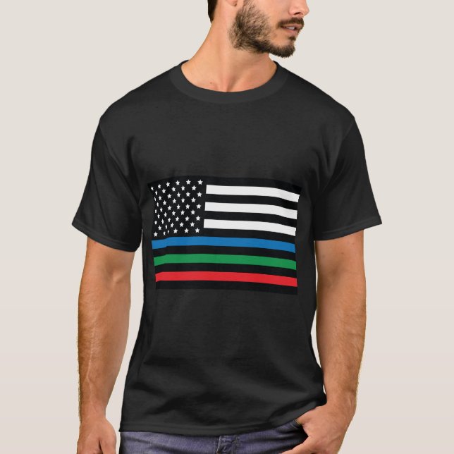 Camiseta bandeira vermelha azul americana, bandeira america (Frente)