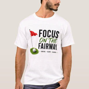 Camiseta Bandeira vermelha de golfe Tipografia de Design de