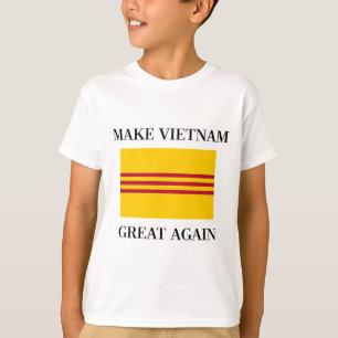 Camiseta Bandeira vietnamiana sul - faça o excelente de