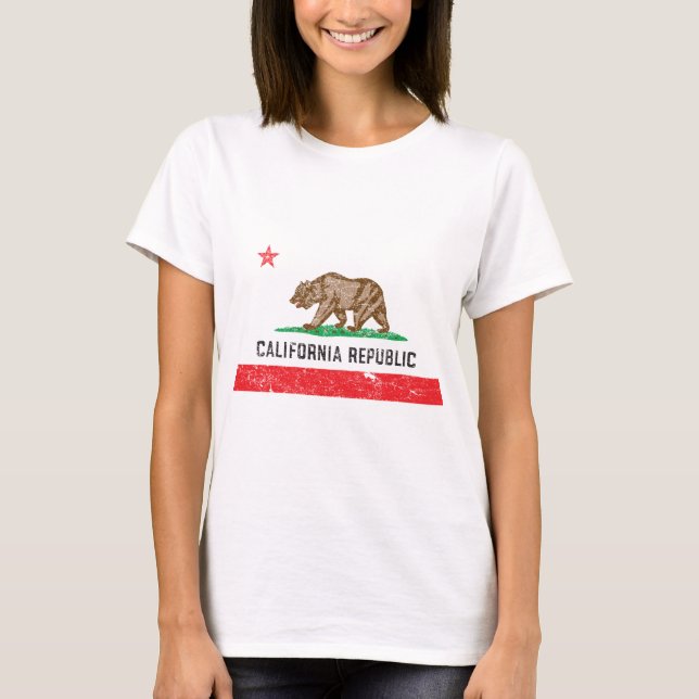 Camiseta Bandeira Vintage California (Frente)