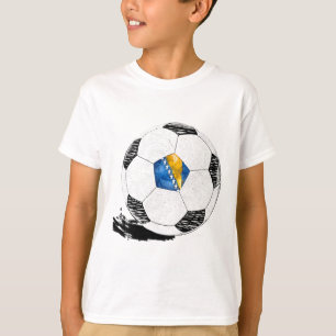 Camiseta Bandeira vintage da Bósnia de futebol Orgulho bósn