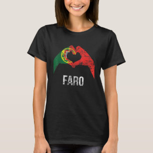 Camiseta Bandeira Vintage da Cidade Portuguesa de Faro Port