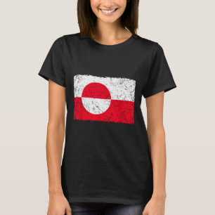 Camiseta Bandeira Vintage da Gronelândia Design Retro de Gr
