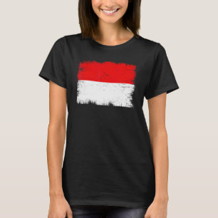 Camiseta Bandeira Vintage da Indonésia Dia da Independência