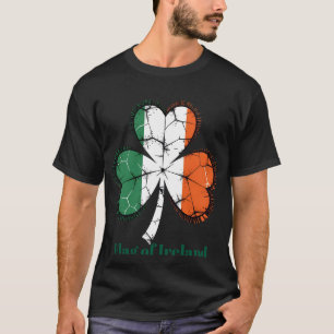 Camiseta Bandeira Vintage da Irlanda Trevo – Celebre o St. 