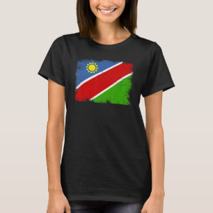 Camiseta Bandeira Vintage da Namíbia Dia da Independência d