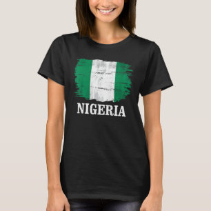 Camiseta Bandeira Vintage da Nigéria Para Nigeriano
