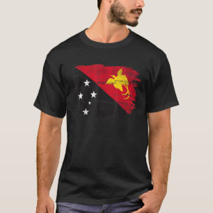 Camiseta Bandeira Vintage da Papua-Nova Guiné