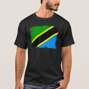 Camiseta Bandeira vintage da Tanzânia, República Unida da T