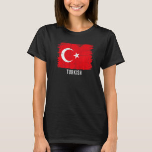 Camiseta Bandeira Vintage da Turquia Turco & Orgulhoso Das
