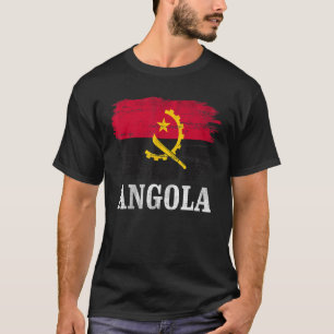 Camiseta Bandeira Vintage de Angola para Angolano  