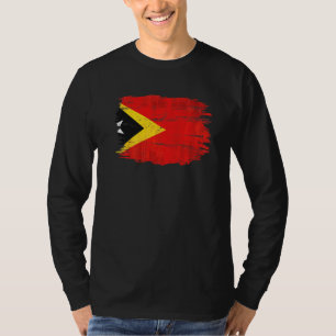 Camiseta Bandeira Vintage de Timor Leste