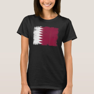Camiseta Bandeira Vintage do Catar Dia da Independência do