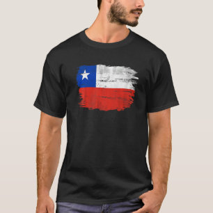 Camiseta Bandeira Vintage do Chile Para Chileno