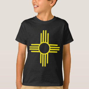 Camiseta Bandeira Vintage do Novo México Sol Zia Retro Enve