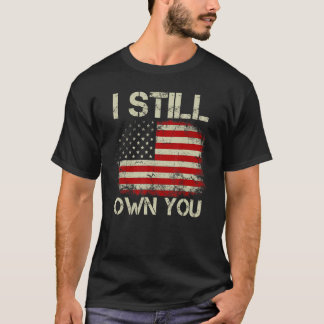Camiseta Bandeira Vintage dos EUA Patriotas Eu Ainda Possuo