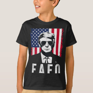 Camiseta Bandeira Vintage EUA Trump Fafo Patriótica Retro 4