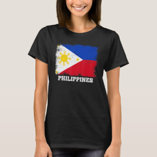 Camiseta Bandeira Vintage Filipinas País Bandeira Retro Fil