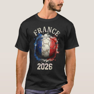 Camiseta Bandeira Vintage França 2026 Futebol Arte de respi