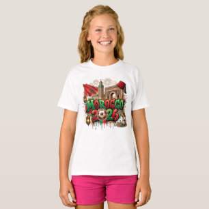 Camiseta Bandeira Vintage Marroquina Marroquina Africana