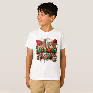 Camiseta Bandeira Vintage Marroquina Marroquina Africana